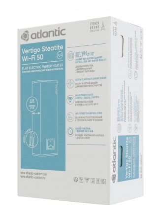 Водонагрівач побутовий електричний Atlantic Vertigo Steatite WI-FI 50 ES-MP0402F220-S WD (2250W) silver Vertigo Steatite WI-FI зображення 9