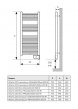 Електрична рушникосушарка Atlantic 2012 хромована 920х500х100мм 300 Вт Atlantic 2012 Chrome зображення 3