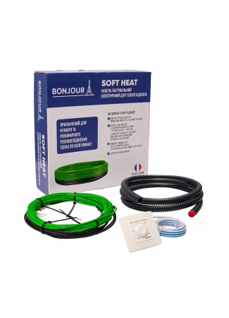 Комплект-Кабель нагрівальний Bonjour Soft Heat EcoTWIN-220-18 W/m з терморегулятором RTP Bonjour Soft Heat EcoTWIN зображення