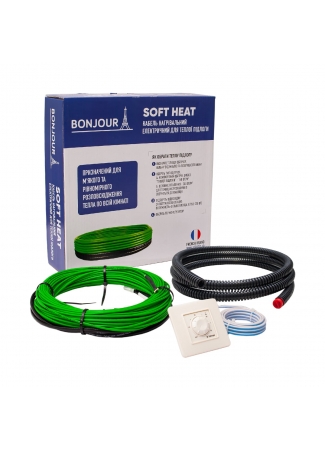 Комплект-Кабель нагрівальний Bonjour Soft Heat EcoTWIN-470-39 W/m з терморегулятором RTP Bonjour Soft Heat EcoTWIN зображення