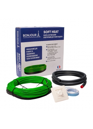 Комплект-Кабель нагрівальний Bonjour Soft Heat EcoTWIN-1040-86 W/m з терморегулятором RTP Bonjour Soft Heat EcoTWIN зображення