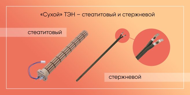 керамические (стеатитовые) и стальные (стержневые) сухие тены